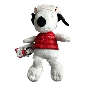 2015 Macy's Holiday Peanut's Snoopy Plush Stuffed Animal W/Sister Belle Clip 19”